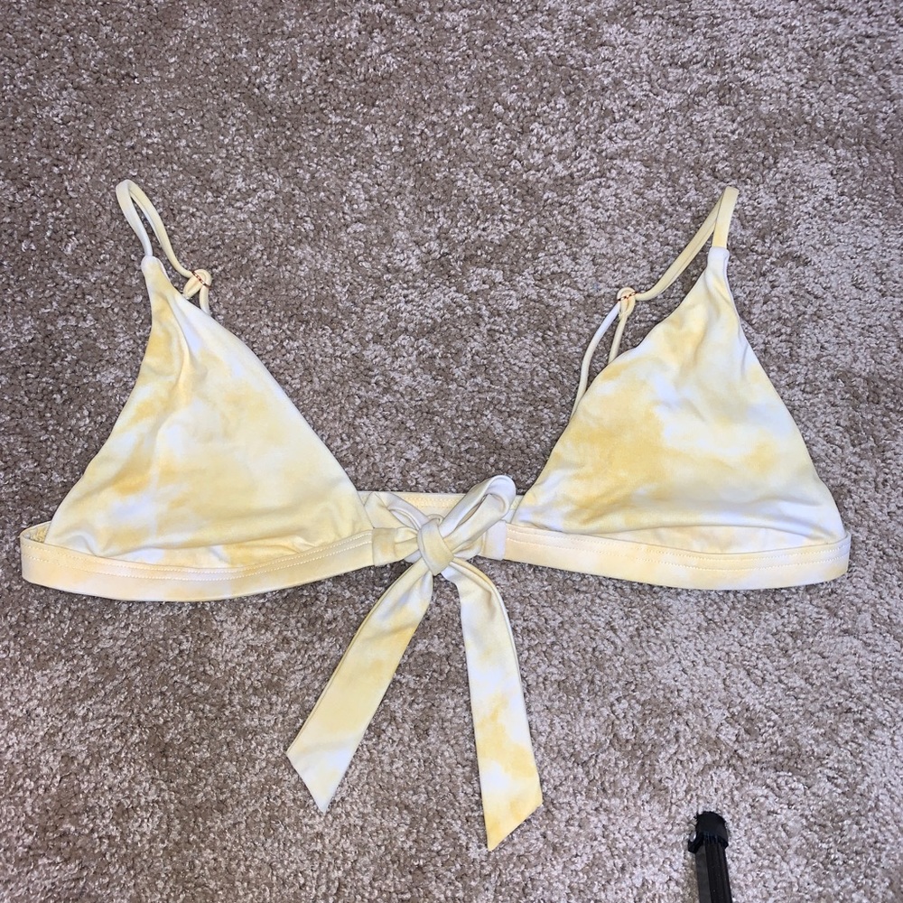 Pacsun tie dye bikini top yellow